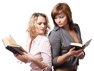 Image showing Girls with books