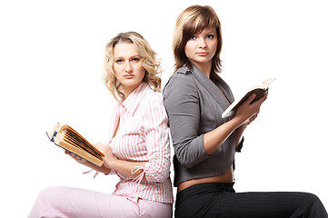 Image showing Girls with books