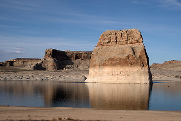 Image showing Lone Rock, Lake Powell, Arizona, USA