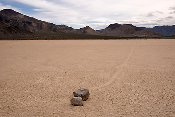 Image showing Moving Rocks, Death Valley NP, California, USA