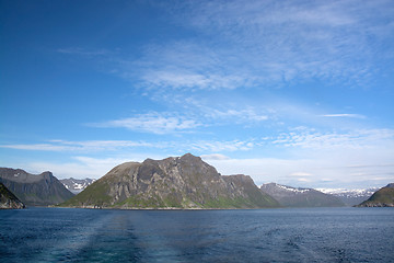 Image showing Gryllefjorden and Torskefjorden, Senja, Norway