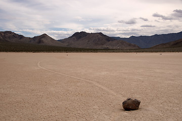 Image showing Moving Rocks, Death Valley NP, California, USA