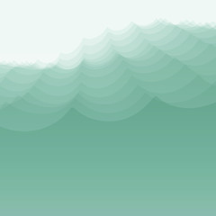 Image showing Water Wave. Vector Illustration For Your Design. 