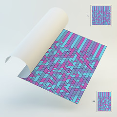 Image showing A4 Business Blank. Abstract Geometric Background. Mosaic. 