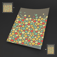 Image showing A4 business blank. Abstract background with color circles. 