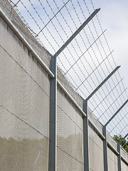 Image showing Fence around restricted area