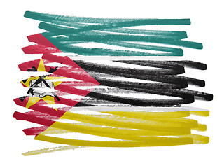 Image showing Flag illustration - Mozambique