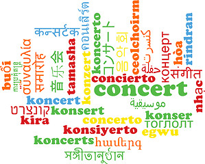 Image showing Concert multilanguage wordcloud background concept