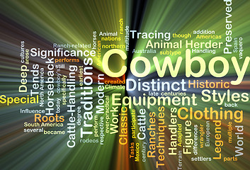 Image showing Cowboy background concept glowing