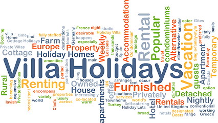 Image showing Villa holidays background concept