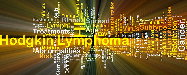 Image showing Hodgkin lymphoma background concept glowing