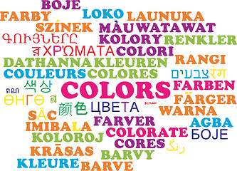 Image showing Colors multilanguage wordcloud background concept
