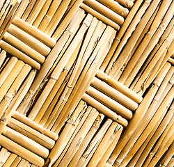 Image showing texture bamboo in morocco africa brown natural line closeup