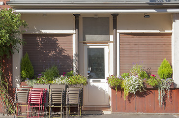 Image showing house facade with entry door