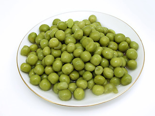 Image showing Plate of pea