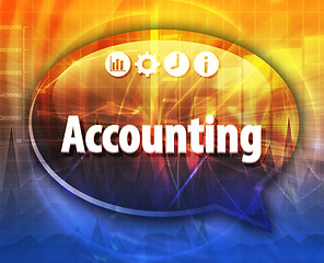 Image showing Accounting Business term speech bubble illustration