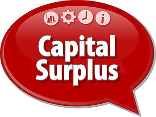 Image showing Capital Surplus  Business term speech bubble illustration