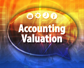 Image showing Accounting valuation Business term speech bubble illustration