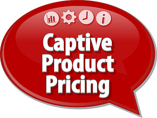 Image showing Captive Product Pricing Business term speech bubble illustration