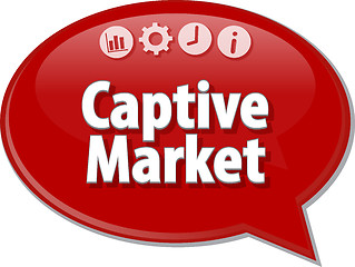 Image showing Captive Market  Business term speech bubble illustration