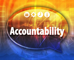 Image showing Accountability Business term speech bubble illustration