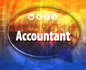 Image showing Accountant Business term speech bubble illustration