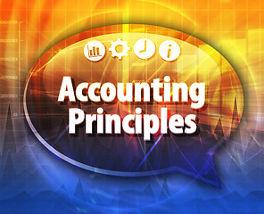 Image showing Accounting principles Business term speech bubble illustration