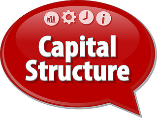 Image showing Capital Structure  Business term speech bubble illustration