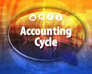 Image showing Accounting Cycle Business term speech bubble illustration