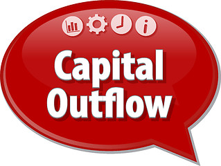 Image showing Capital Outflow  Business term speech bubble illustration