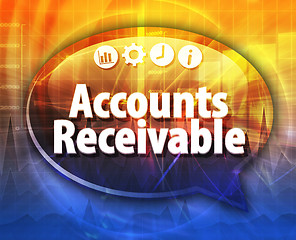 Image showing Accounts Receivable Business term speech bubble illustration