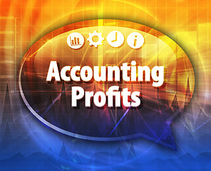 Image showing Accounting profits Business term speech bubble illustration