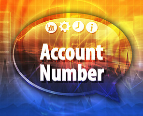 Image showing Account number Business term speech bubble illustration