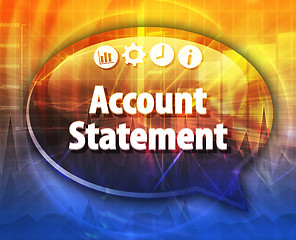 Image showing Account statement Business term speech bubble illustration