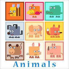 Image showing Set animals baby style