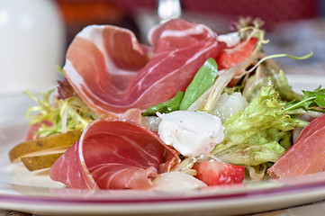 Image showing cheese and bacon salad