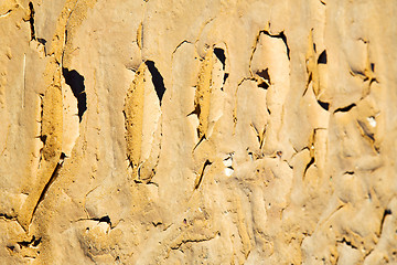 Image showing brown dry sand in sahara desert morocco   erosion and  