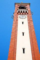 Image showing ancien clock  in italy europe old  stone and bell