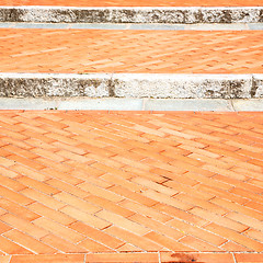 Image showing step   brick in  italy old wall and texture material the backgro