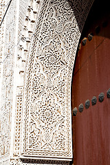 Image showing line in morocco   old tile   colorated  ceramic abstract