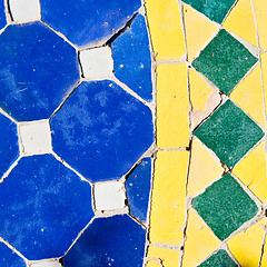 Image showing line in morocco africa old tile and colorated floor ceramic abst