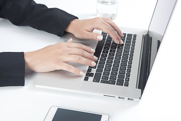 Image showing Woman working on laptop