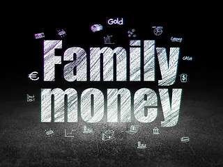 Image showing Banking concept: Family Money in grunge dark room