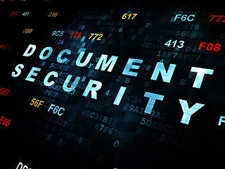 Image showing Safety concept: Document Security on Digital background