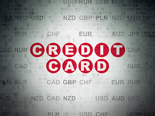 Image showing Banking concept: Credit Card on Digital Paper background