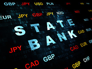 Image showing Currency concept: State Bank on Digital background