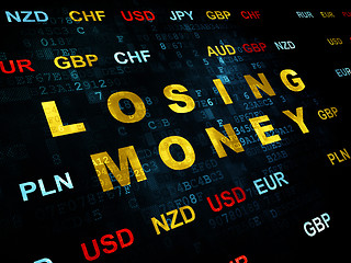 Image showing Banking concept: Losing Money on Digital background