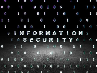 Image showing Safety concept: Information Security in grunge dark room