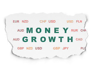 Image showing Currency concept: Money Growth on Torn Paper background