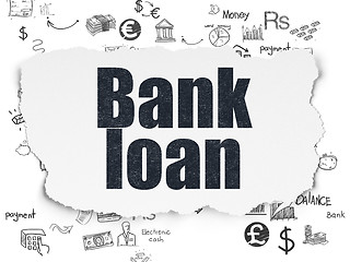 Image showing Currency concept: Bank Loan on Torn Paper background